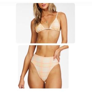 BILLABONG Plaid Bikini Set S/M